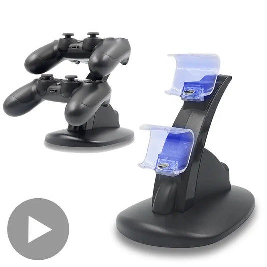 Support for Sony Playstation PS4 Controller Play Station PS 4 Pro Slim Dualshock 4 Charger Control Charging Dock Stand Gamepad Deals 4 U  Gaming Accessories Deals 4 U