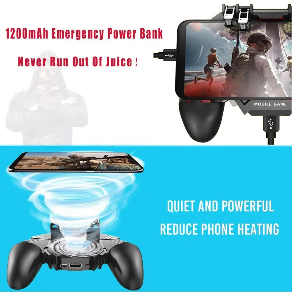 PUBG Controller AK77 Six Finger Gamepad For iPhone Android PUBG Mobile Controller L1 R1 Shooter Triggers Fire Joystick Game pad Deals 4 U  Mobile Gaming Deals 4 U