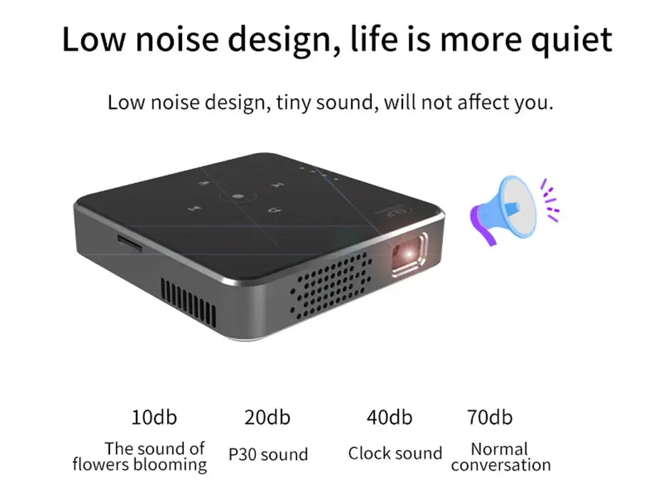 Smartldea New Mini dlp HD Projector support 1080p build in Battery Capacity wired Phone Mirroring proyector Home Theater beamer Deals 4 U  Gaming Accessories Deals 4 U