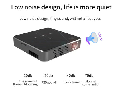 Smartldea New Mini dlp HD Projector support 1080p build in Battery Capacity wired Phone Mirroring proyector Home Theater beamer Deals 4 U  Gaming Accessories Deals 4 U