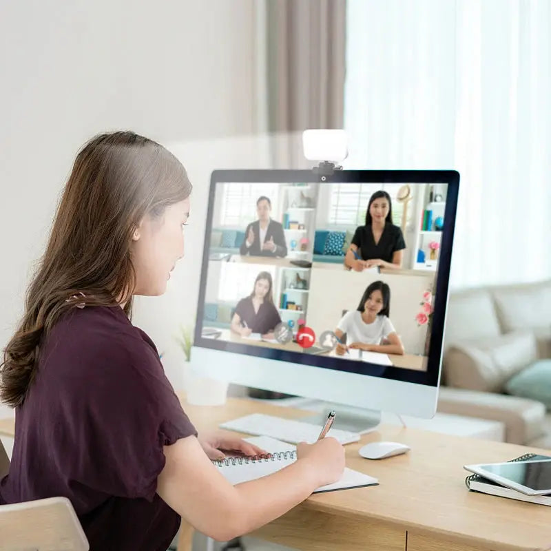 Video Conference Selfie Ring Lamp Light For iPad Laptop PC Webcam Studio LED Dimmable Lighting With Clip For Youtube Live Stream Deals 4 U  Streaming Equipment Deals 4 U