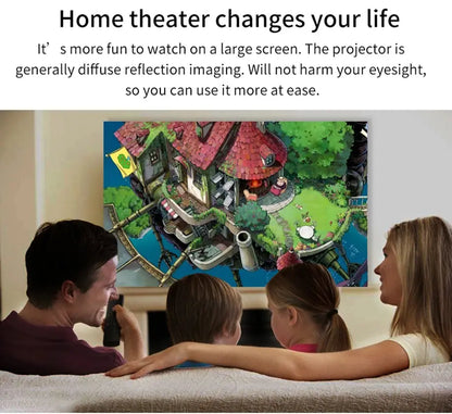 Smartldea New Mini dlp HD Projector support 1080p build in Battery Capacity wired Phone Mirroring proyector Home Theater beamer Deals 4 U  Gaming Accessories Deals 4 U