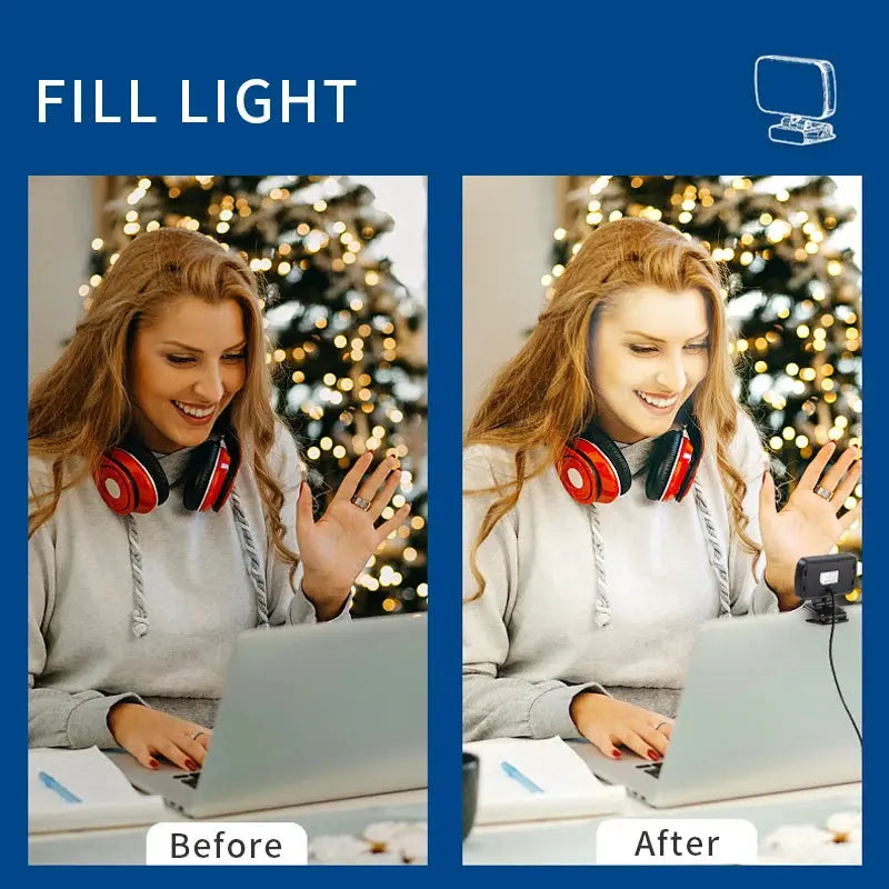 Video Conference Selfie Ring Lamp Light For iPad Laptop PC Webcam Studio LED Dimmable Lighting With Clip For Youtube Live Stream Deals 4 U  Streaming Equipment Deals 4 U