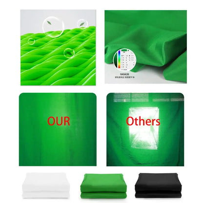 Green Screen Chromakey Cromakey Backdrops Cloth Photography Background Backdrop Smooth Cotton For Photo Studio Shoot Video Deals 4 U  Streaming Equipment Deals 4 U