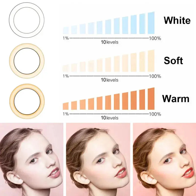 16CM Ring Light LED Lamp Lighting With Clip On Laptop Computer For Video Conference Zoom Webcam Chat Live Streaming Youtube Deals 4 U  Streaming Equipment Deals 4 U