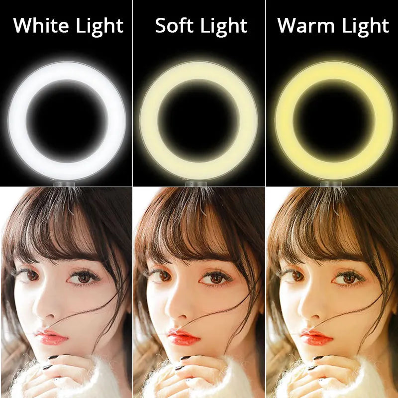16CM Ring Light LED Lamp Lighting With Clip On Laptop Computer For Video Conference Zoom Webcam Chat Live Streaming Youtube Deals 4 U  Streaming Equipment Deals 4 U