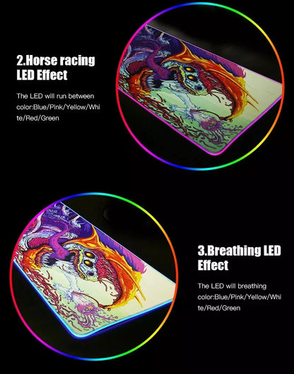 Rgb Mouse Pad Xxl Steelseries Laptop Mat Gaming Mousepad Backlit Keyboard Gamer Girl Table Pads Deskpad Mausepad Cs Go