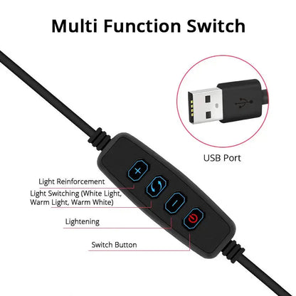 16CM Ring Light LED Lamp Lighting With Clip On Laptop Computer For Video Conference Zoom Webcam Chat Live Streaming Youtube Deals 4 U  Streaming Equipment Deals 4 U