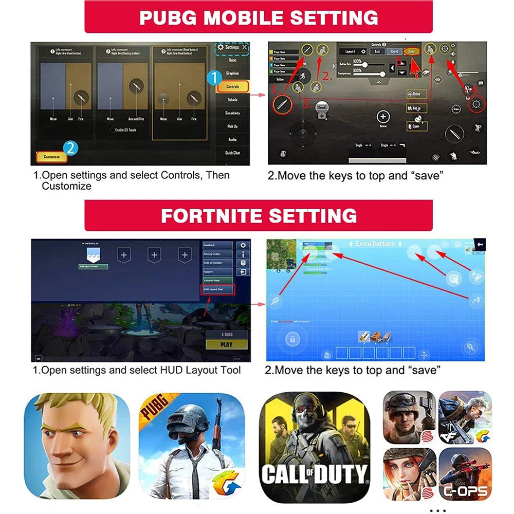 PUBG Controller AK77 Six Finger Gamepad For iPhone Android PUBG Mobile Controller L1 R1 Shooter Triggers Fire Joystick Game pad Deals 4 U   Deals 4 U