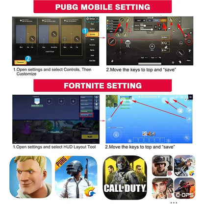 PUBG Controller AK77 Six Finger Gamepad For iPhone Android PUBG Mobile Controller L1 R1 Shooter Triggers Fire Joystick Game pad Deals 4 U  Mobile Gaming Deals 4 U