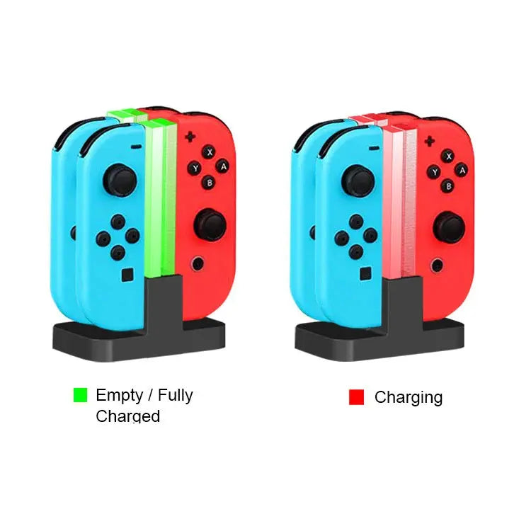 Nintend Switch 4 Controller Charger LED Indicator Charging Dock Station for Nitendo Switch Nintendoswitch NS Joy-con Accessories Deals 4 U  Gaming Accessories Deals 4 U