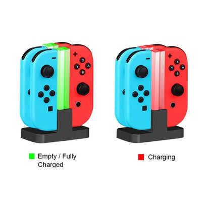 Nintend Switch 4 Controller Charger LED Indicator Charging Dock Station for Nitendo Switch Nintendoswitch NS Joy-con Accessories Deals 4 U  Gaming Accessories Deals 4 U