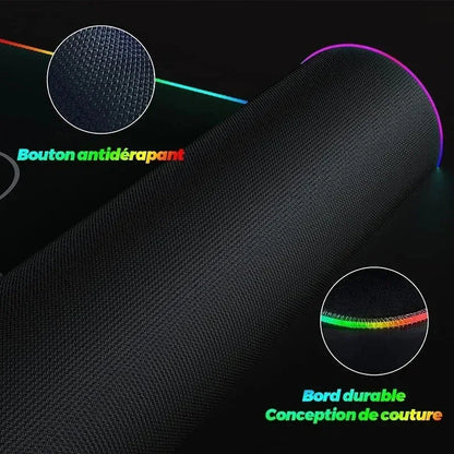 Gamepad pattern Mouse Pad XXL RGB Gaming MousePad HD Gamer Accessories Large LED Light MousePads PC Computer Carpet With Backlit