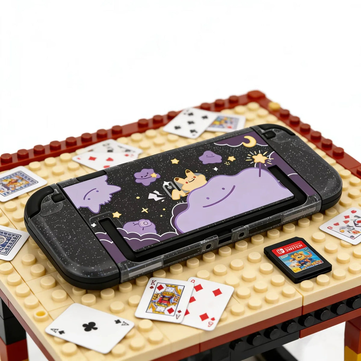 Cartoon Switch 2 Protective Case for Nintendo Switch 2 Glitter Purple Customize Joy-Con Console Case Can be inserted Dock Cover
