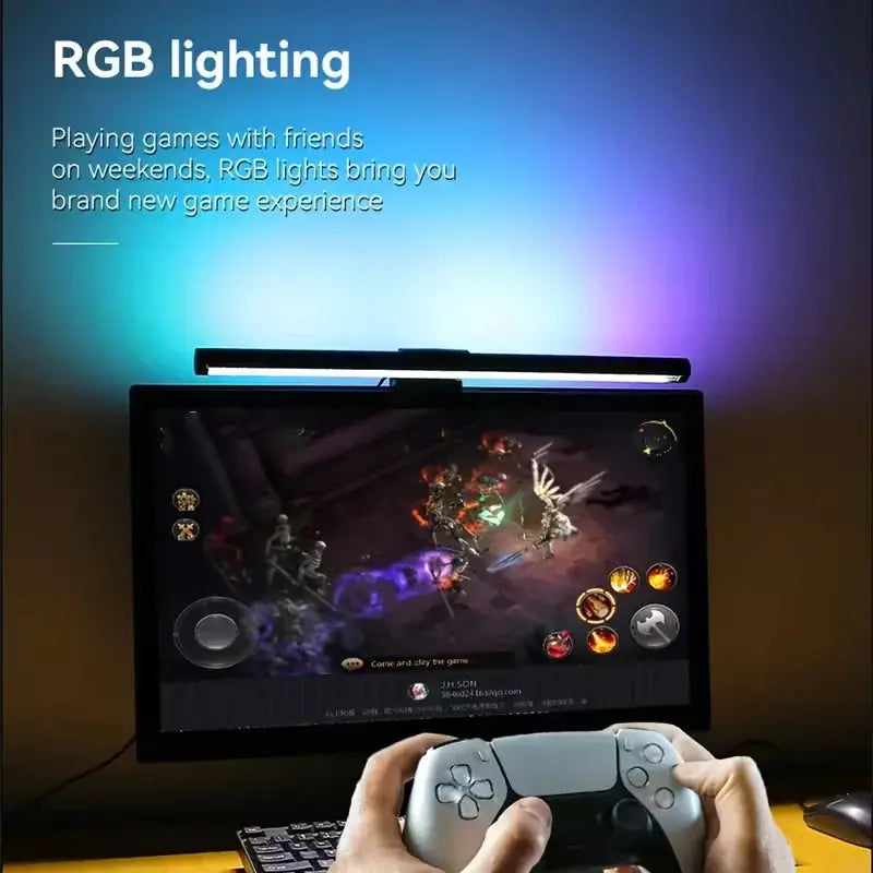 LED Desk Lamp Monitor Light Bar Eye-Care Stepless Table Lamp Dimming Lighting Computer Monitor Screen Light Bar for Work Gaming Deals 4 U  RGB Hexagon Wall Lights Deals 4 U