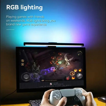 LED Desk Lamp Monitor Light Bar Eye-Care Stepless Table Lamp Dimming Lighting Computer Monitor Screen Light Bar for Work Gaming Deals 4 U  RGB Hexagon Wall Lights Deals 4 U