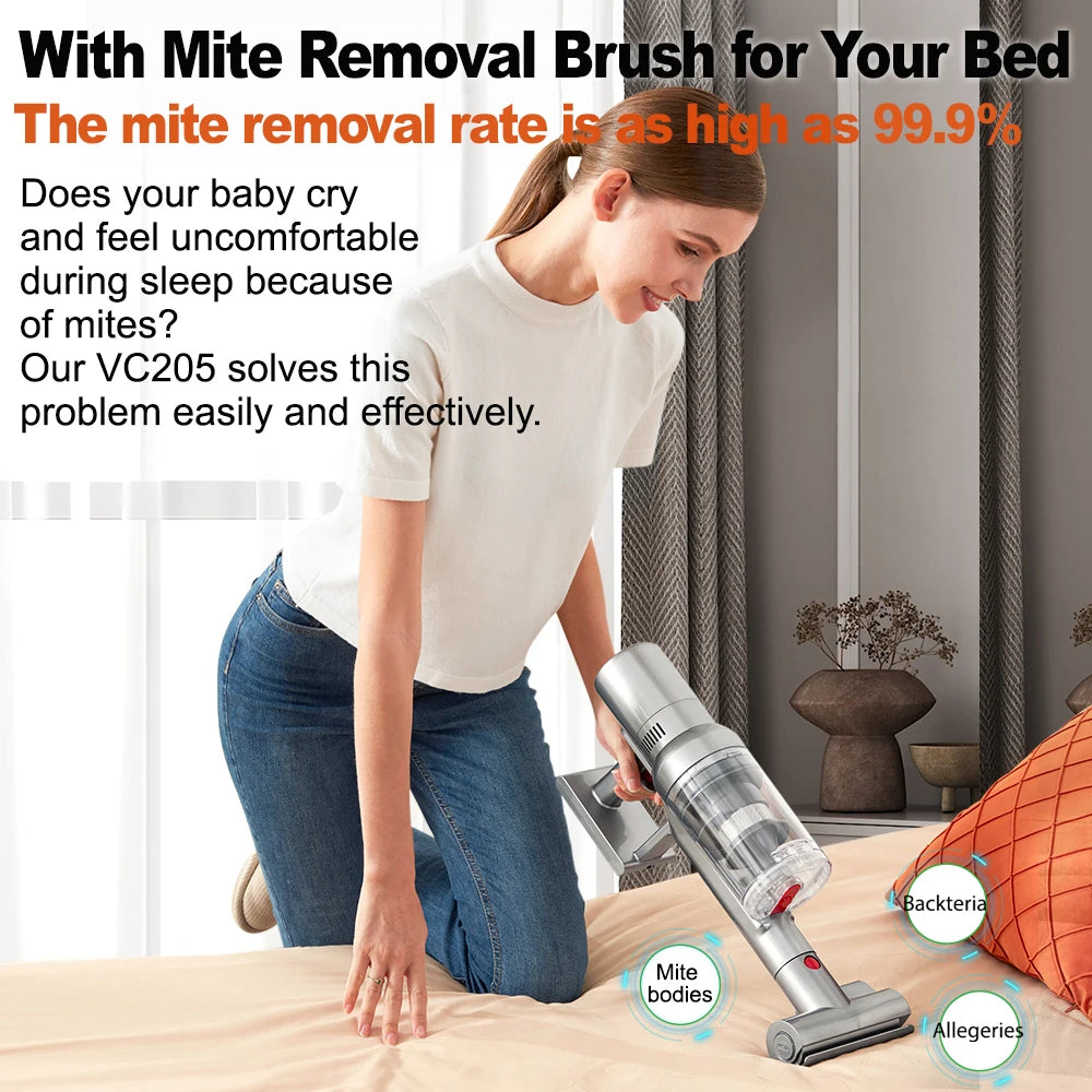 Wireless Handheld Vacuum Cleaner VC205,27000PA Suction,Smart Dust Sensor,Touch Screen,Portable Stick Cordless Vacuum for Home Deals 4 U   Deals 4 U