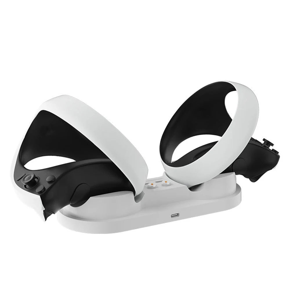 Charging Station for PS VR2 Controllers,HBP-6479 Dual Charger Dock with LED Indicator Lights,Portable Charging Base for PS5 VR2