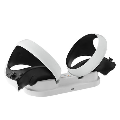 Charging Station for PS VR2 Controllers,HBP-6479 Dual Charger Dock with LED Indicator Lights,Portable Charging Base for PS5 VR2