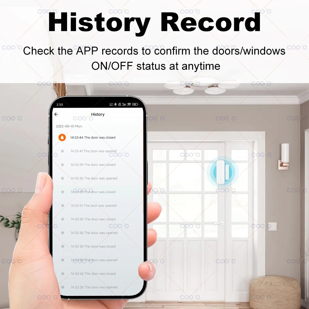 Zigbee Door Sensor Window Contact Sensor Open Closed Detector Smart Home Alarm Security Protection work with Tuya Hub Smart Life Deals 4 U   Deals 4 U