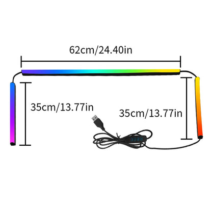 LED RGB Gaming Ambient Light Flexible Silicone Backlight Smart Desk Light Bar Eye Protection LED Lamp for Monitor Office Reading