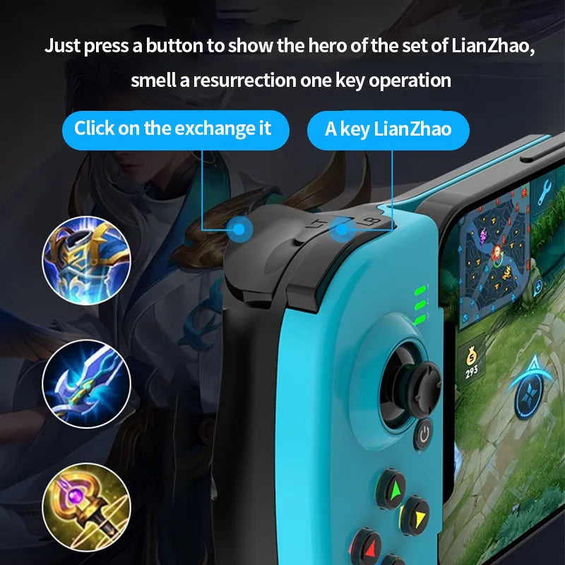 D3 TypeC Telescopic Mobile Phone Gamepad Bluetooth-compatible 5.0 Wireless Game Controller For PUBG Android iOS for Switch PS4/3