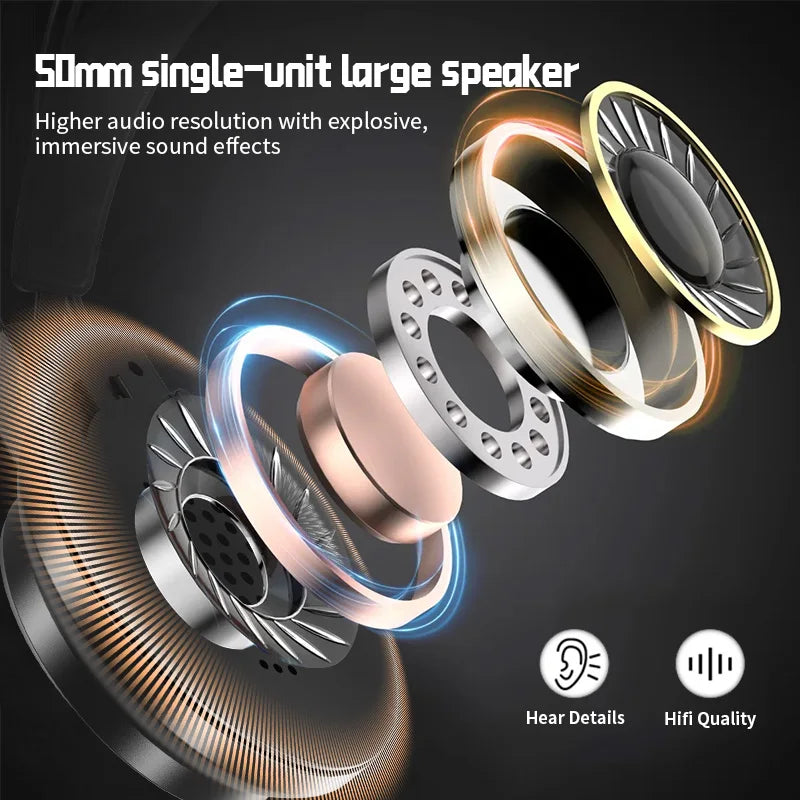 Acinaci J11 Gaming Headset for PS4 PC Xbox One PS5 Switch via 3.5mm Audio Jack, with Mic, LED Light