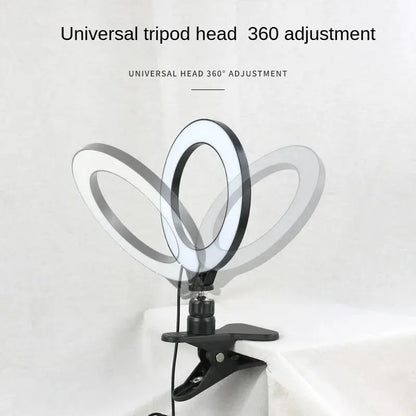 Clip-on ring light lighting kit, phone selfie light, 3-stop webcam, photography accessories, auto projection, 6-inch fill light Deals 4 U  Streaming Equipment Deals 4 U