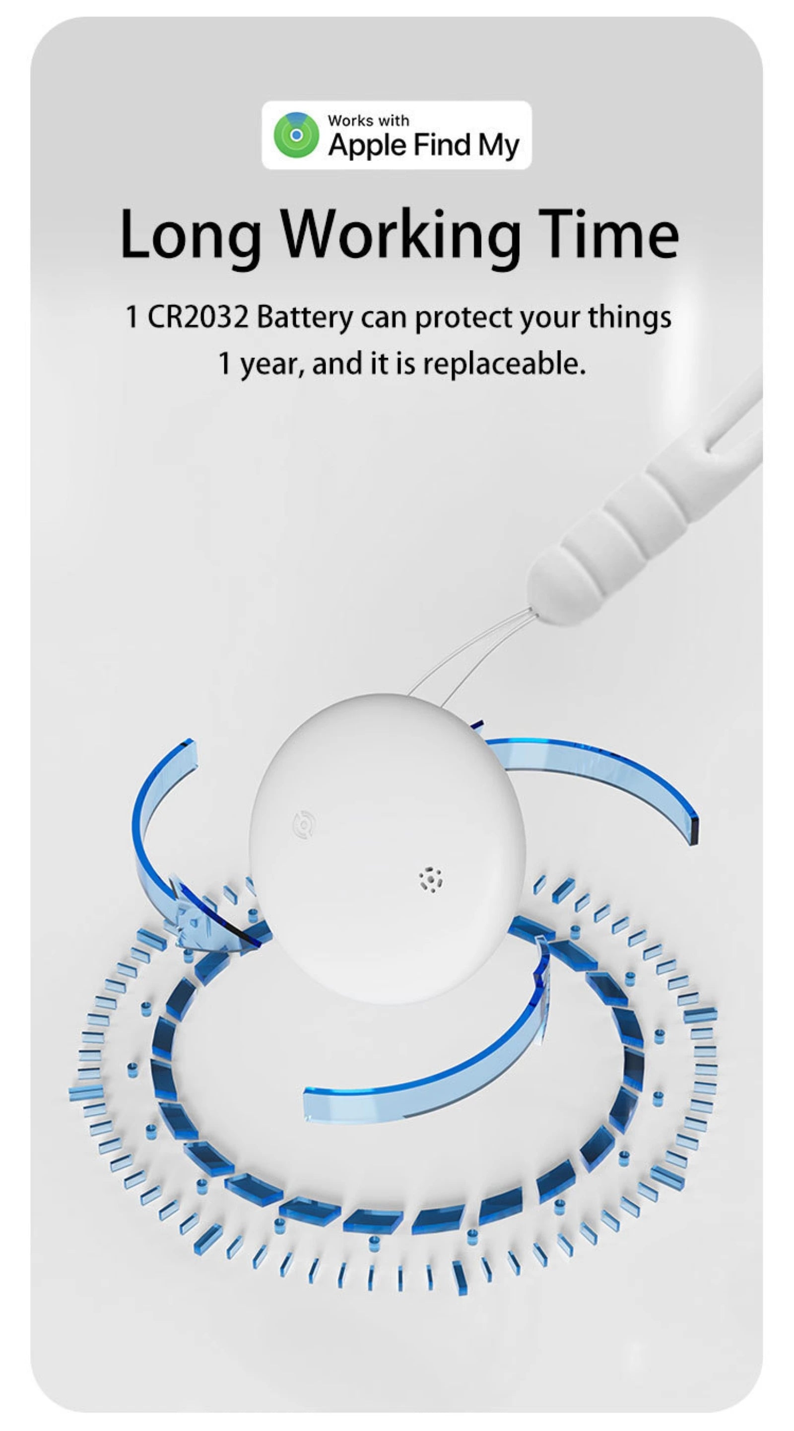 Pet Tracker No Monthly Fee No SIM Work with Apple iOS Find My Anti-Lost Finder Tag for Dogs Cats with Airtag Case GPS Tracker Deals 4 U   Deals 4 U