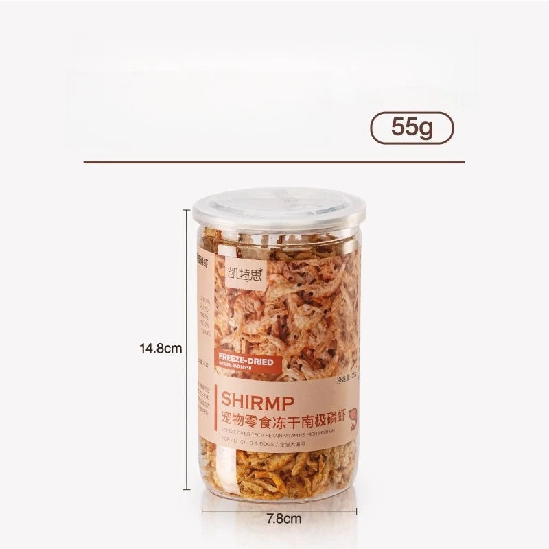 Premium Freeze-Dried Krill Cat Treats - Healthy & Nutritious Snacks for Pet Dental Health Deals 4 U   Deals 4 U