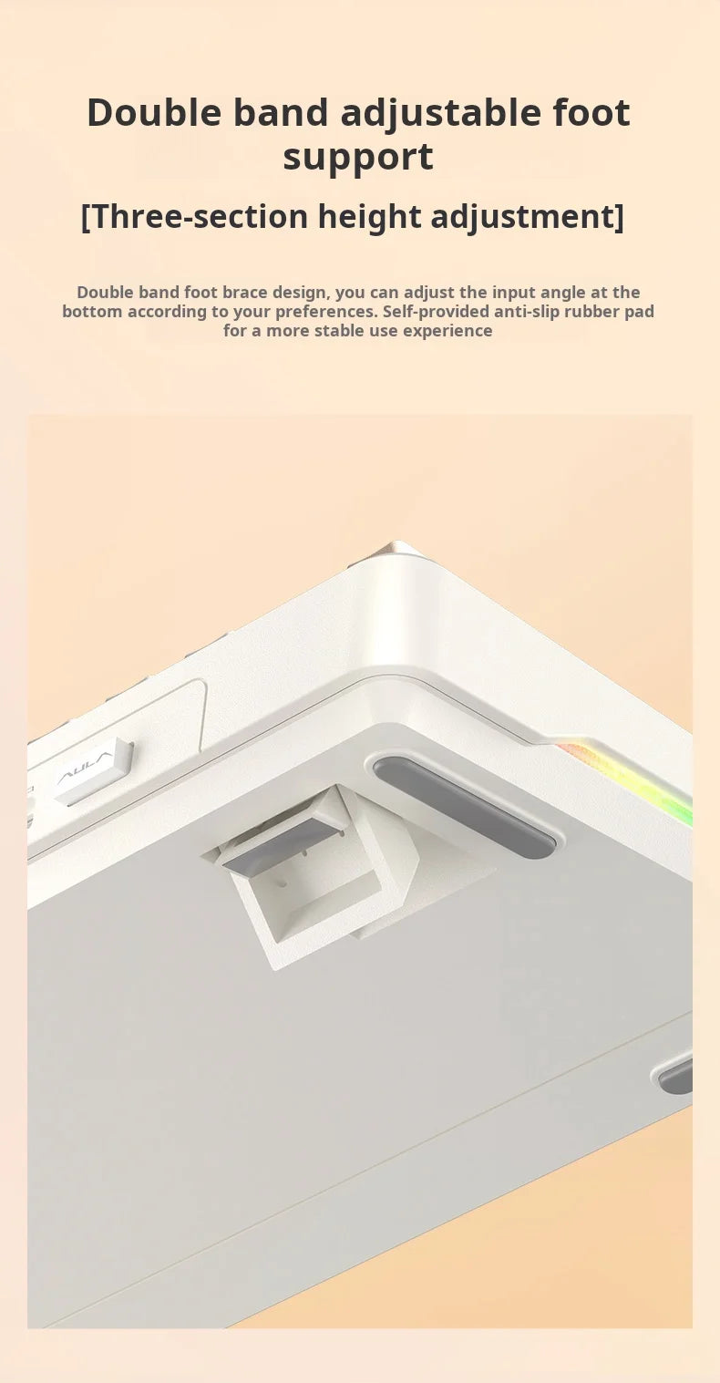 AULA F108Pro/F108 Wireless Bluetooth tri-mode connection, multi-functional display, Gasket structure, RGB lighting effects Deals 4 U   Deals 4 U