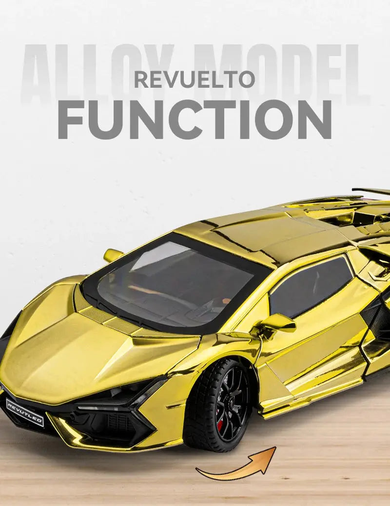 1:24 Lamborghini Revuelto With Spray Alloy Car Diecasts & Toy Vehicles Metal Toy Car Model Sound and light Collection Kids Toy Deals 4 U  Gaming Accessories Deals 4 U