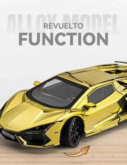 1:24 Lamborghini Revuelto With Spray Alloy Car Diecasts & Toy Vehicles Metal Toy Car Model Sound and light Collection Kids Toy Deals 4 U  Gaming Accessories Deals 4 U
