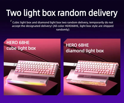 AULA HERO 68HE Magnetic Switch Gaming Keyboard RT0.01 E-sports Customize RGB Wired Mechanical Keyboard Ergonomics Accessories