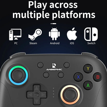 ANBERNIC RG P01 Retro Games Controller Wired/Wireless Bluetooth RGB Hall Effect Joystick XBOX Gamepad for PC Android IOS Steam Deals 4 U   Deals 4 U