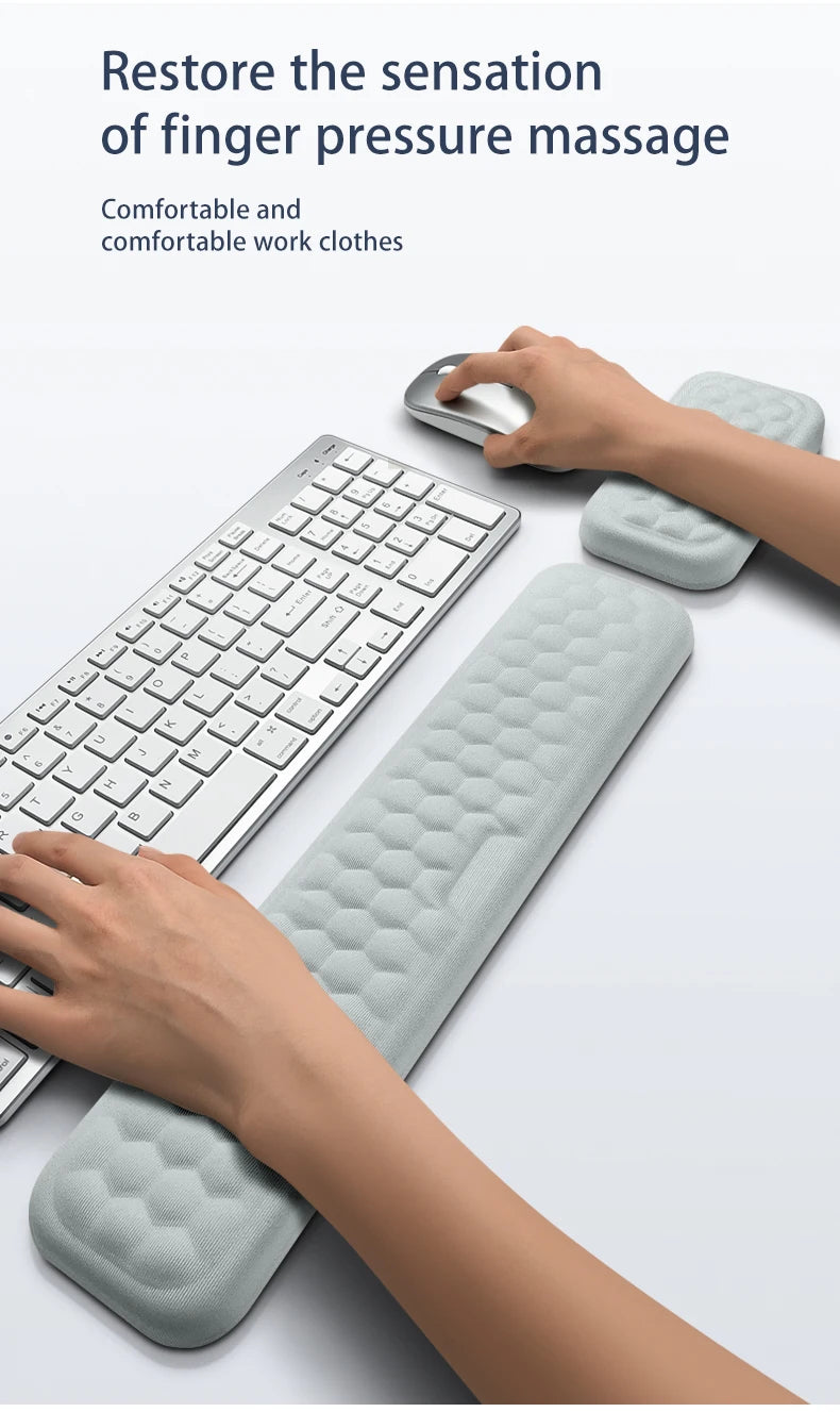 Keyboard Pad Set Memory Foam for Office Computer Laptop Easy Typing Pain Relief Keyboard Wrist Rest Mouse Pad Computer Mouse Pad