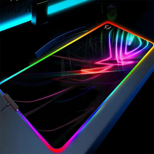 Black Mouse Pad Asus Rgb Gaming Mause Mat Anime Mats Gamer Rug Pc Xxl Cute Pads Large Game Keyboard Carpet Backlight Mousepad Deals 4 U  Gaming Accessories Deals 4 U