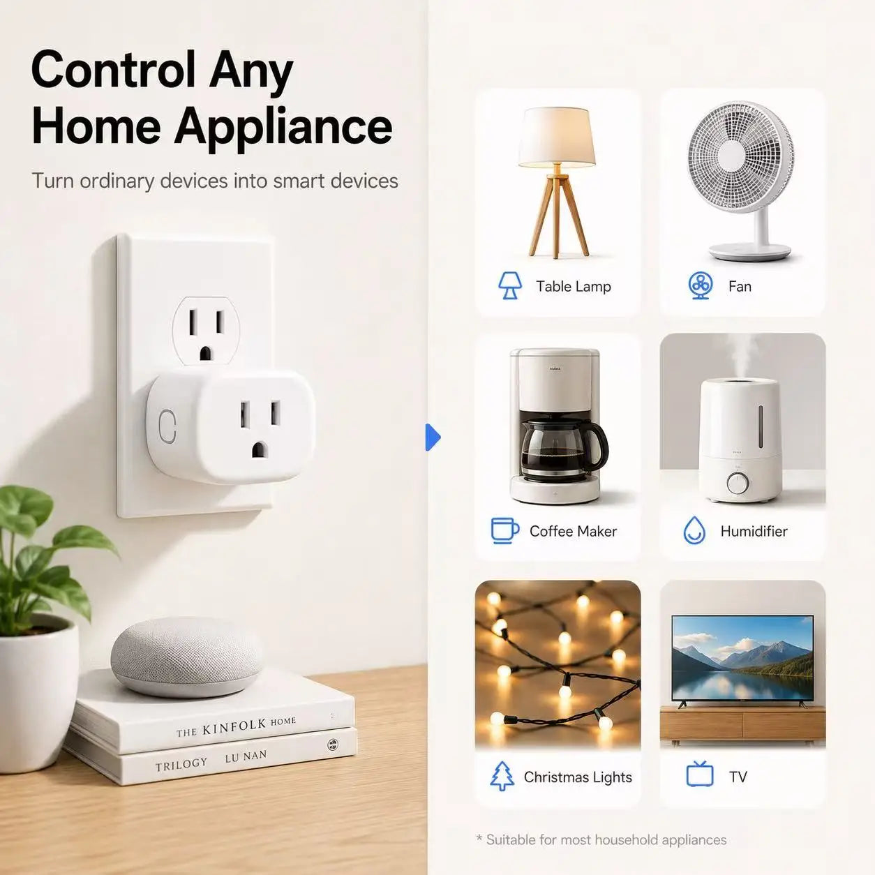 TUYA Smart Plug Compatible with Alexa & Google Home, Smart Outlet with Retome Control, Timer & Schedule, 2.4GHz Wi-Fi Deals 4 U   Deals 4 U