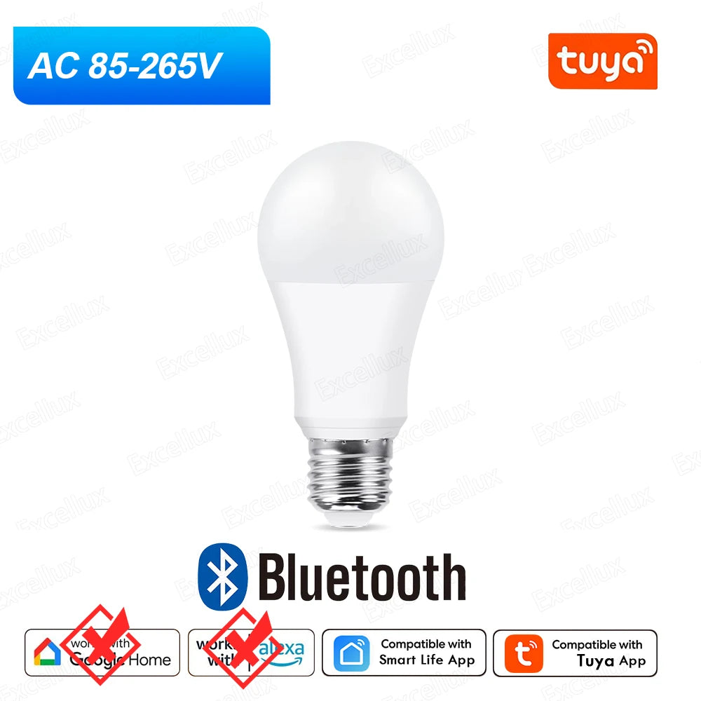 Tuya E27 Led Lamp App Control Bluetooth /WiFi Led Light Bulbs 15W RGB CW WW Smart Bulb Works With Amazon Alexa Google Assistant Deals 4 U   Deals 4 U