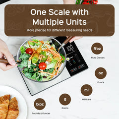 Smart Kitchen Scale Stainless Steel Food Calorie Protein Fat Carbs Nutritional Calculator 11LB/5kg Weight for Healthy Cooking Deals 4 U   Deals 4 U