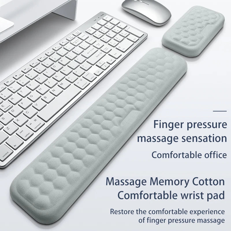 Keyboard Pad Set Memory Foam for Office Computer Laptop Easy Typing Pain Relief Keyboard Wrist Rest Mouse Pad Computer Mouse Pad