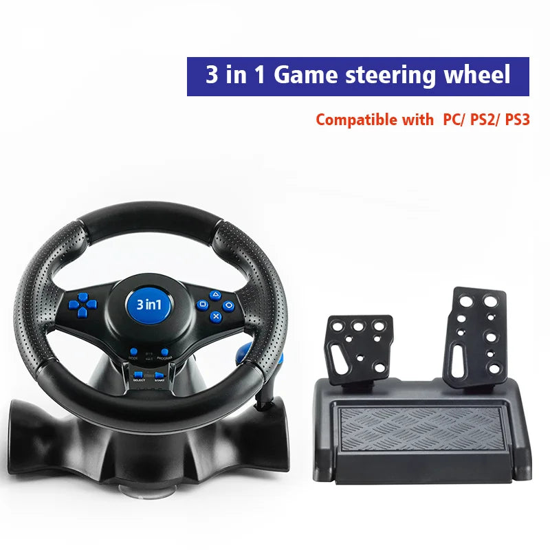 DATA FROG Racing Steering Wheel Vibration Controller Gaming Simracing Car Pedal For Switch  PS2 PS3 PS4 Xbox One PC Deals 4 U   Deals 4 U