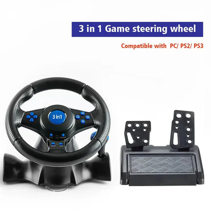 DATA FROG Racing Steering Wheel Vibration Controller Gaming Simracing Car Pedal For Switch  PS2 PS3 PS4 Xbox One PC Deals 4 U  Gaming Accessories Deals 4 U