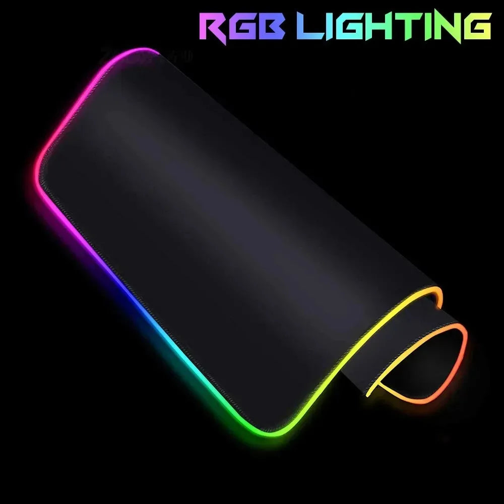 XXL RGB Gaming Mouse Pad New 3D Geometry Desk Mat HD Gamer Accessories Large LED Light Mousepads PC Computer Carpet with Backlit