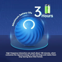 Dog Toy Ball Automatic Moving Bouncing Rolling Ball USB Smart puppy Interactive Dog Chew Toy Ball Deals 4 U   Deals 4 U