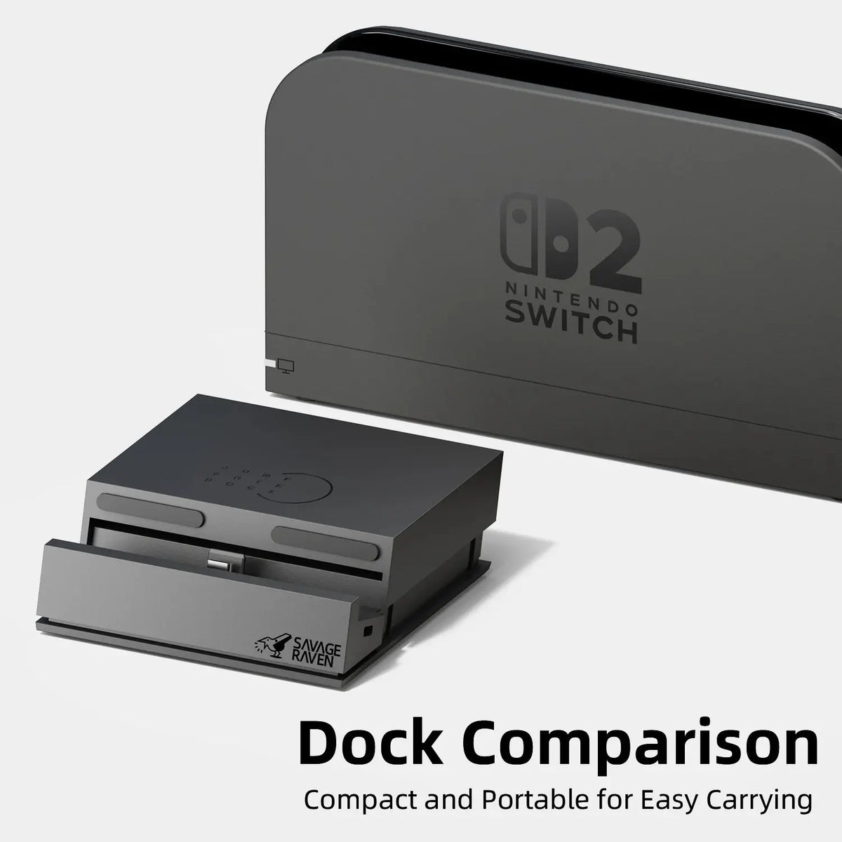 Savage Raven by Skull & Co. Jumpgate Dock USB C Hub Portable Stand Docking Station for Nintendo Switch 2 and OLED Deals 4 U  Console Accessories Deals 4 U