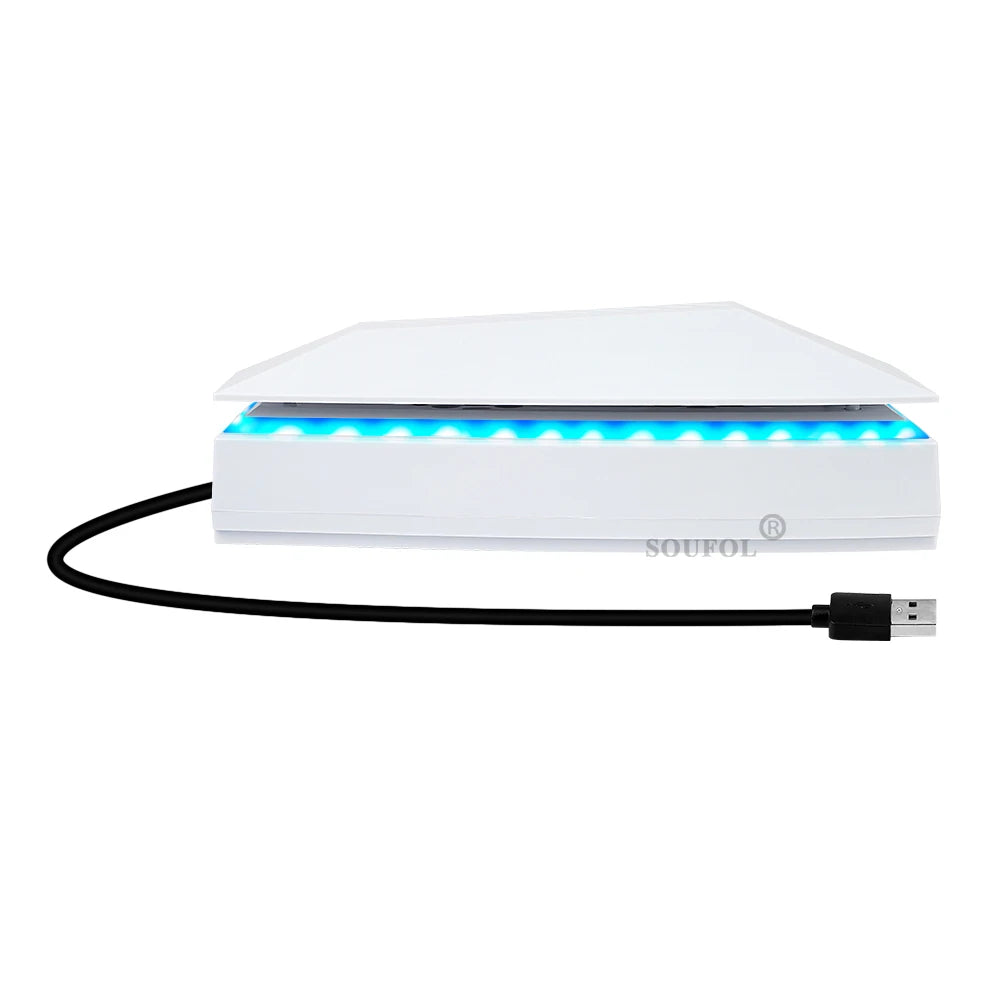 New Upper Cooling Fan for PS5 PRO Console Base Game Cooler Stand Bracket with RGB Dustproof Atmosphere Colorful Lighting LED