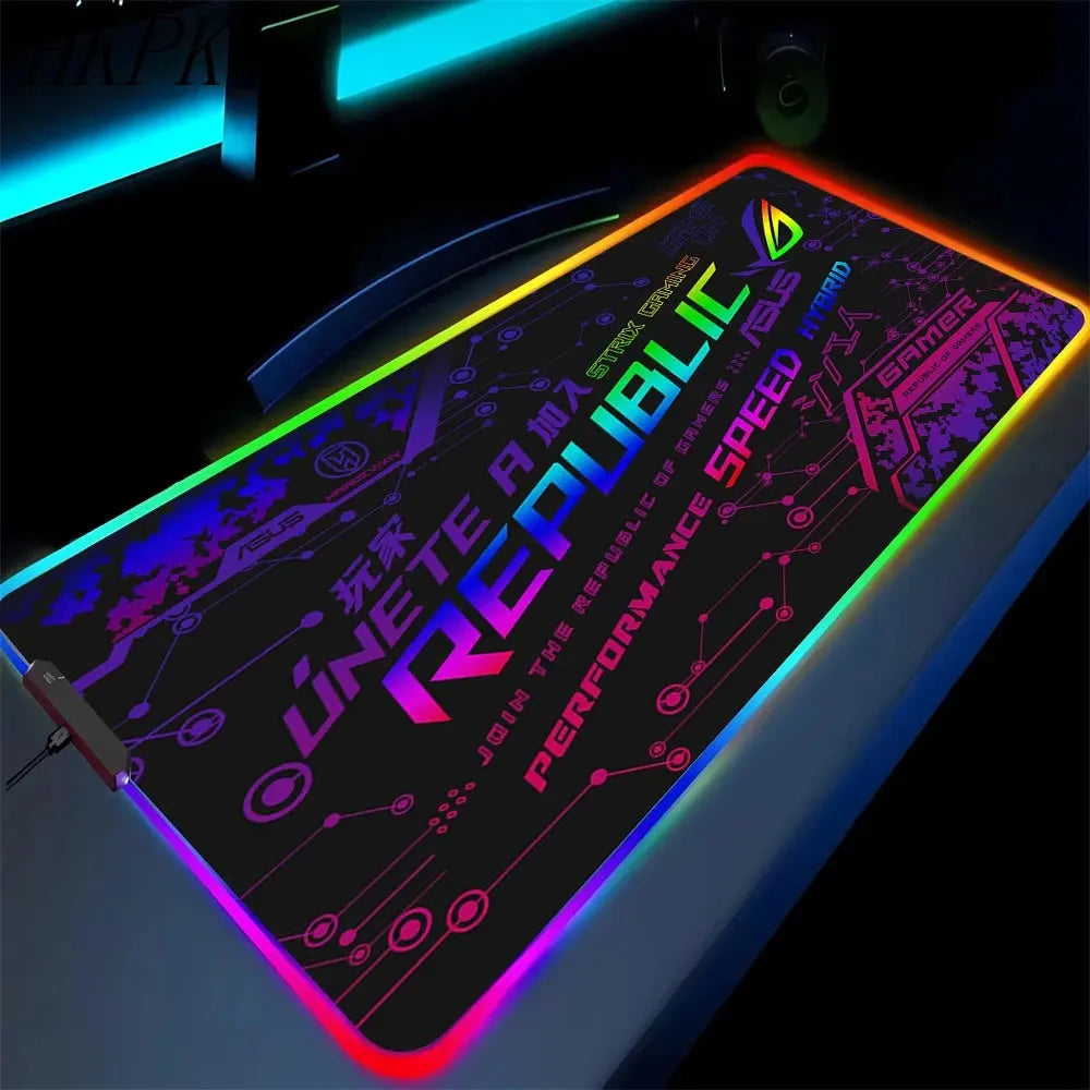 Black Mouse Pad Asus Rgb Gaming Mause Mat Anime Mats Gamer Rug Pc Xxl Cute Pads Large Game Keyboard Carpet Backlight Mousepad Deals 4 U  Gaming Accessories Deals 4 U