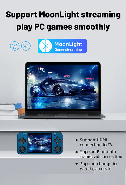 ANBERNIC RG353M Handheld Game Console 3.5 Inch Multi-touch Screen Dual OS Aluminum Alloy Shell HDMI-compatible WIFI Gaming Video Player