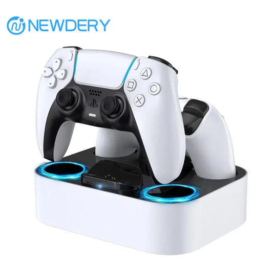 PS5 Controller Charger Station for Playstation 5 Dual for for DualSense Edge Control Fast Charging Dock Stand with Cable Deals 4 U  Gaming Accessories Deals 4 U